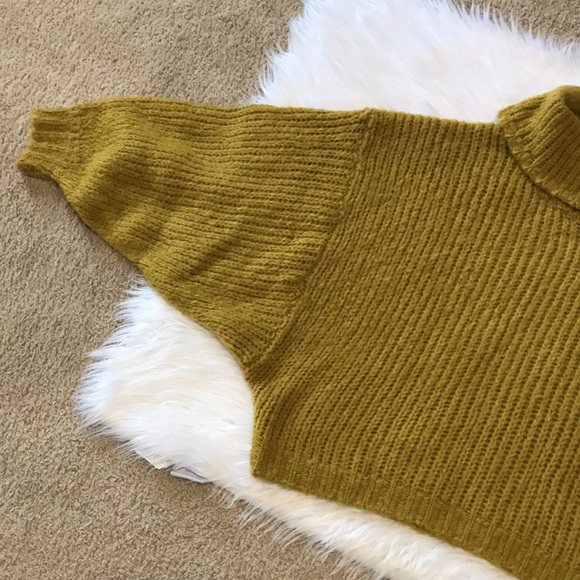 NWT Anthropologie Pilcro Mustard Cowl Neck Sweater - Picture 3 of 13